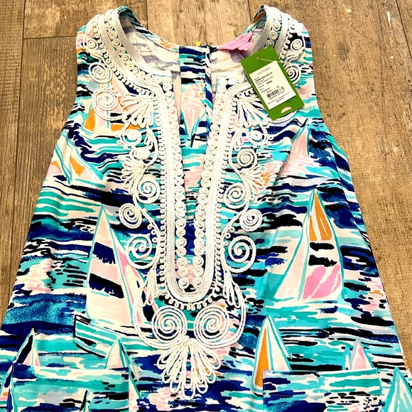 NWT $218 Lilly Pulitzer Carlotta Sailboat Shift Dress Size 00 - Picture 10 of 12